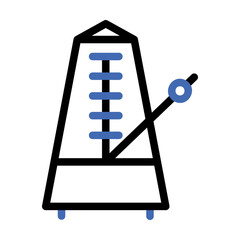 Metronome Outline 2 Color Icon