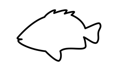 Simple Fish Line Art Logo	

