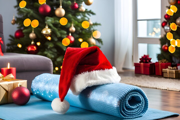 Preparing for Christmas in a warm atmosphere. happy new year. Generative AI