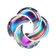 3d holographic shape, reflective glass dispersion