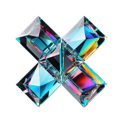 3d holographic shape, reflective glass dispersion