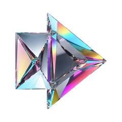 3d holographic shape, reflective glass dispersion