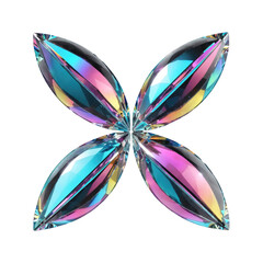 3d holographic shape, reflective glass dispersion