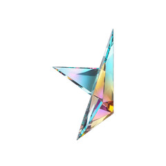 3d holographic shape, reflective glass dispersion