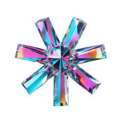 3d holographic shape, reflective glass dispersion