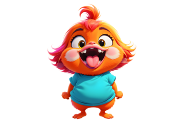 A Cartoonish Babouin in a Playful Pose (PNG 10800x7200)