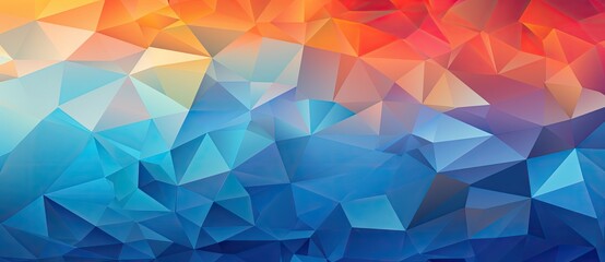 Fototapeta premium Colorful Triangles Creating a Vibrant and Abstract Background