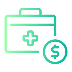 Fototapeta premium emergency funds gradient icon