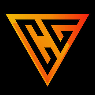 Letter CA Triangle Logo Design