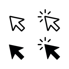 Cursor line icon vector illustration. Trendy flat style isolated on background. Pointer icon