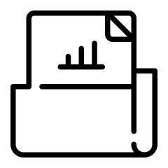 Obraz premium data report line icon