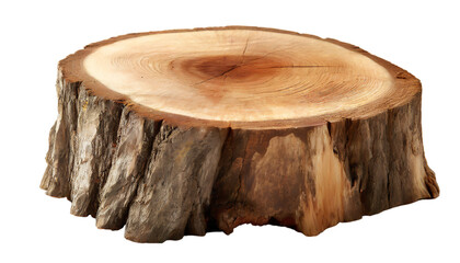 Oak Stump Log on Transparent Background Png