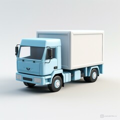Truck Icon - Commercial Transport Vehicle Hauling Cargo Highway Delivery Fleet Logistics
