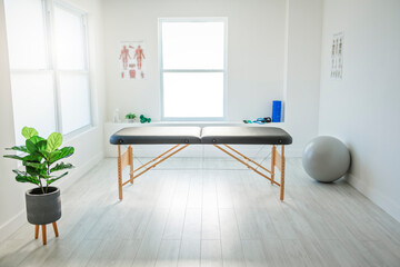 Medical treatment room in natural medicine clinic - obrazy, fototapety, plakaty
