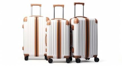 Suitcases or luggage For Air Traveling And Vacation Booking Concept