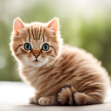 Discover the heartwarming charm of a cute brown little kitty in this adorable image, capturing the essence of feline sweetness. Perfect for adding warmth to your creative projects.