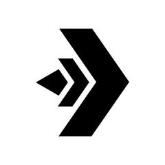 black arrow icon