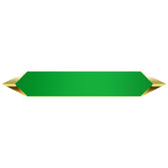 green banner gold frame