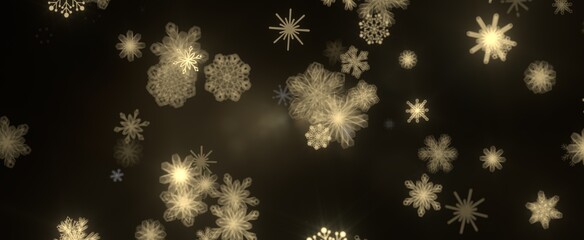 The winter background, falling snowflakes