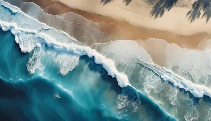 Stoff pro Meter Ocean waves on a shore at summer  © CreativeStock