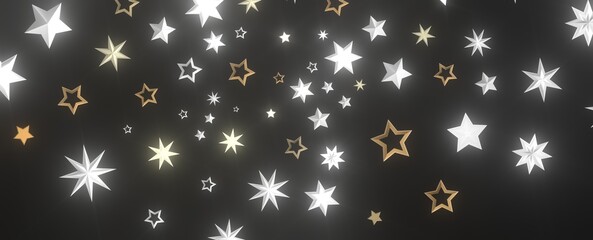 Holiday golden decoration, glitter frame isolated -