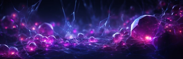 A Mesmerizing Display of Vibrant Purple and Blue Lights