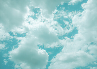 Sky and fluffy cloud scenery in the morning is incredibly calming to start the day,sky and fluffy...