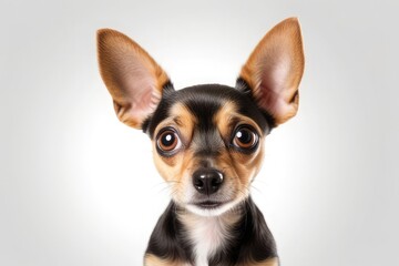 A small dog with big eyes and ears