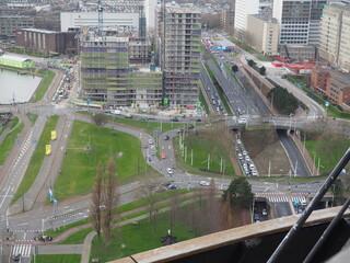 Bewölkter Blick auf das Stadtzentrum von Rotterdam