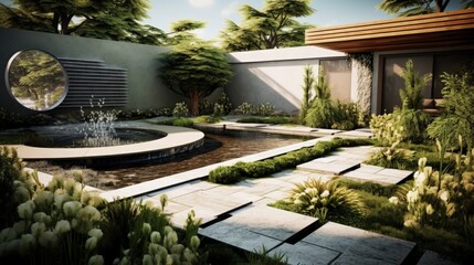 Obraz premium Modern garden design