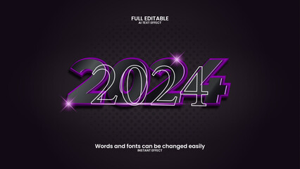 Editable 3d text effect 2024