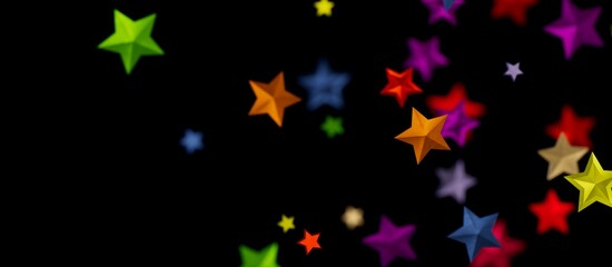 XMAS Stars - stars background, sparkle lights confetti falling. magic shining Flying christmas stars on night