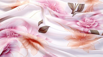 Digital print jall design floral all over blur wave effect creative 3D style graphic art work smooth mixing flower leaf branches for saree suit kurti parda chader cover paper tils home interior decore