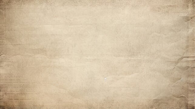 Old paper texture background, vintage retro newspaper empty blank space page with grunge stain line pattern for text creative, backdrop, wallpaper and any design