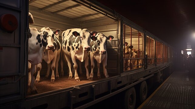 Transport of cows for the slaughter house in Czechia