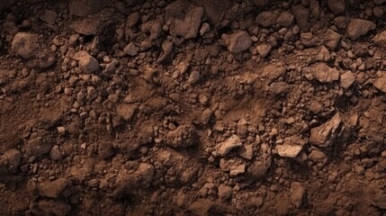 Brown ground surface.Close up natural background.soil surface top view - obrazy, fototapety, plakaty