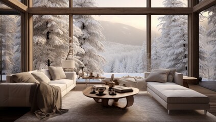 A Cozy Living Room with Stylish Furniture and a Spacious Window