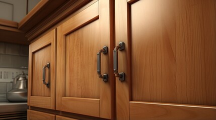 Adjusting fixing cabinet door hinge adjustment on kitchen cabinets - obrazy, fototapety, plakaty