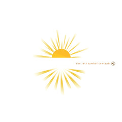 White vector background with sun icon for weather design
