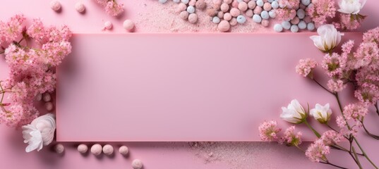 Elegant floral arrangement on pink background, perfect for weddings and special occasions