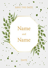 Sample rustic wedding invitation