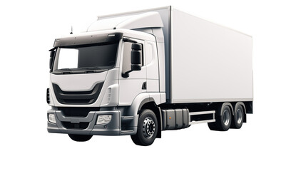 PNG White Truck isolated on transparent background