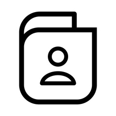 Phonebook icon. Mobile contacts icon