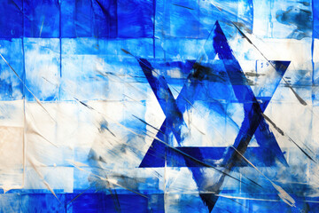 Abstract interpretation of the Israel flag