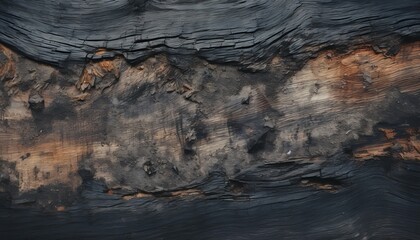 Fototapeta premium Abstract burnt wood texture background with intricate charred timber patterns and smoky hues