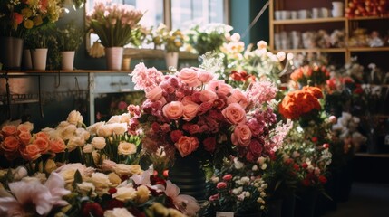 Photo of a flower shop window