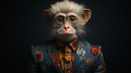 Monkey in nice dress