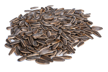 Sunflower seed roasted isolated on white background