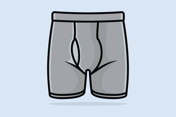 Boys Comfortable Underwear Short vector illustration. Sports and Fashion objects icon concept. Men сolored boxer short vector design with shadow.