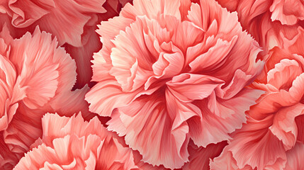 Floral pattern background of pink and red carnation